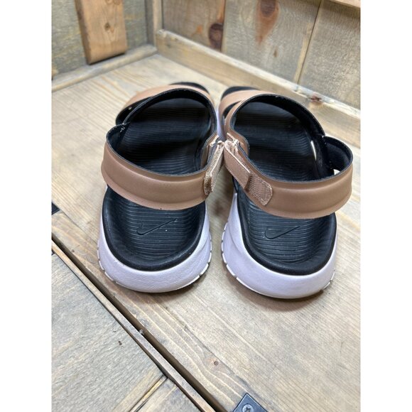 US9 Nike Womens Tanjun Ankle Strap Slingback Sandal 882694-200 Golden Beige - Picture 5 of 7